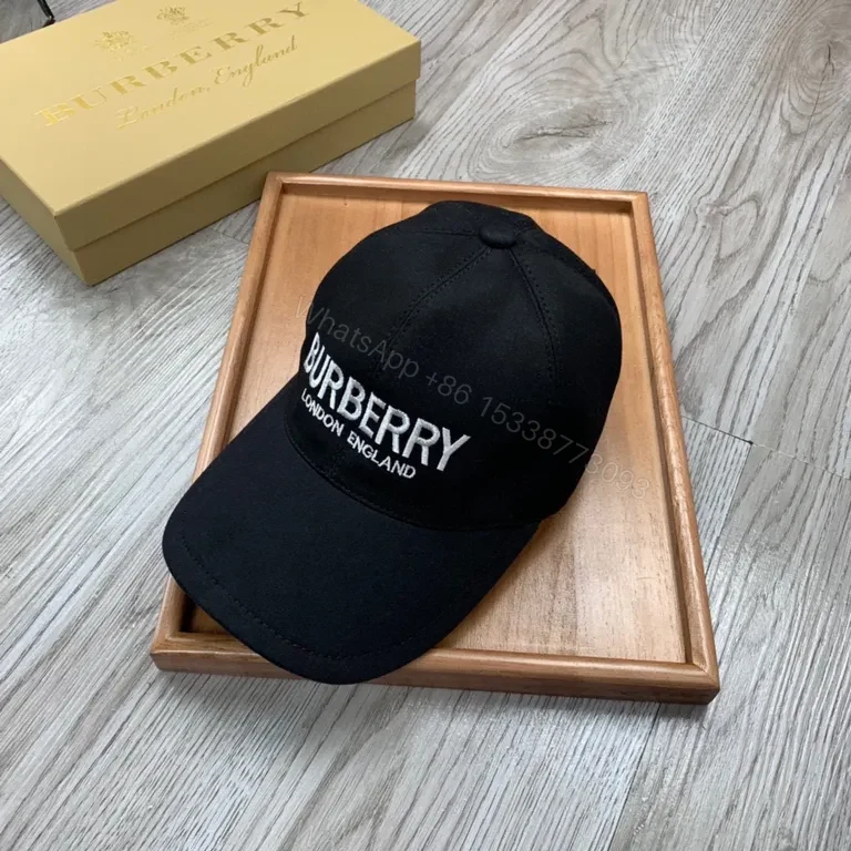 Burberry Black Cap â€” Embroidered Luxury, Everyday Style — view 1
