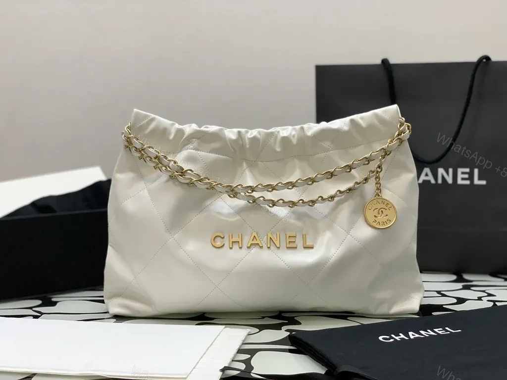 Gold-Chain Quilted Chanel-Inspired Shoulder Bag — view 1