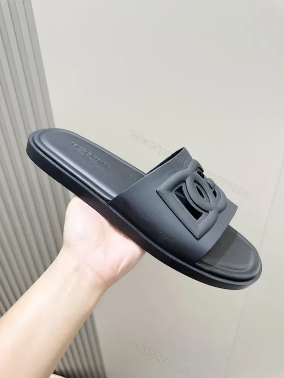 View 5 of Dolce & Gabbana Black Logo Slide: Effortless Comfort