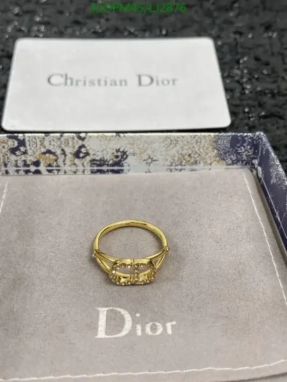 View 3 of CD Dior Gold Ring for Women – Model LJ28767