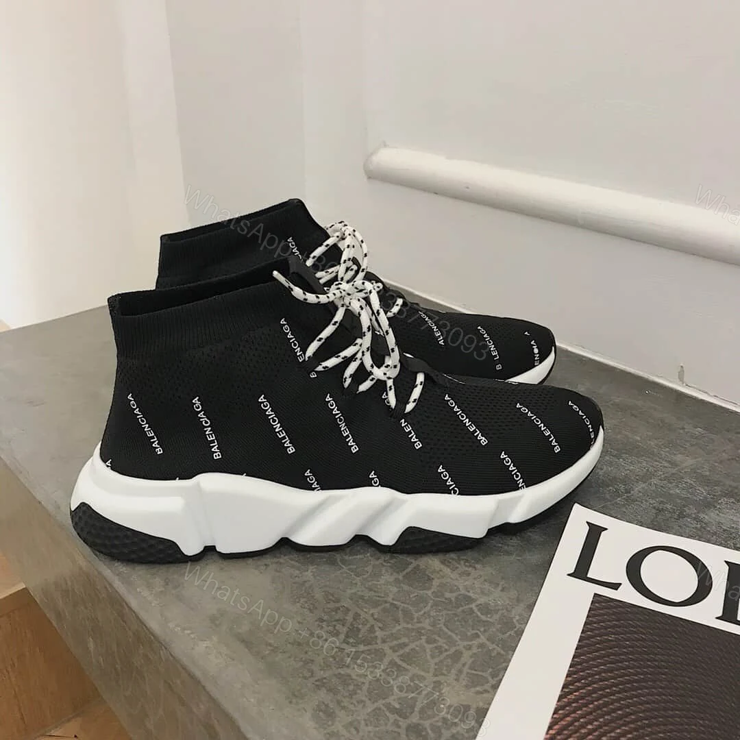 View 2 of BALENCIAGA MEN’S SPEED LOGO-PRINT SNEAKER – BB166
