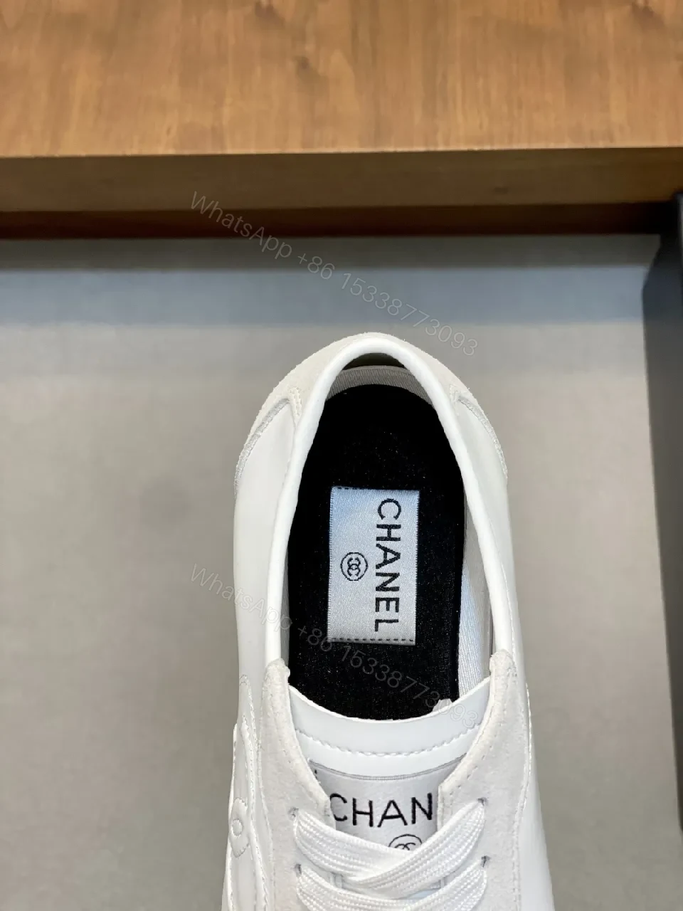 View 8 of Minimalist White Leather Sneakers, Subtle Detail, Everyday Luxury Shoes