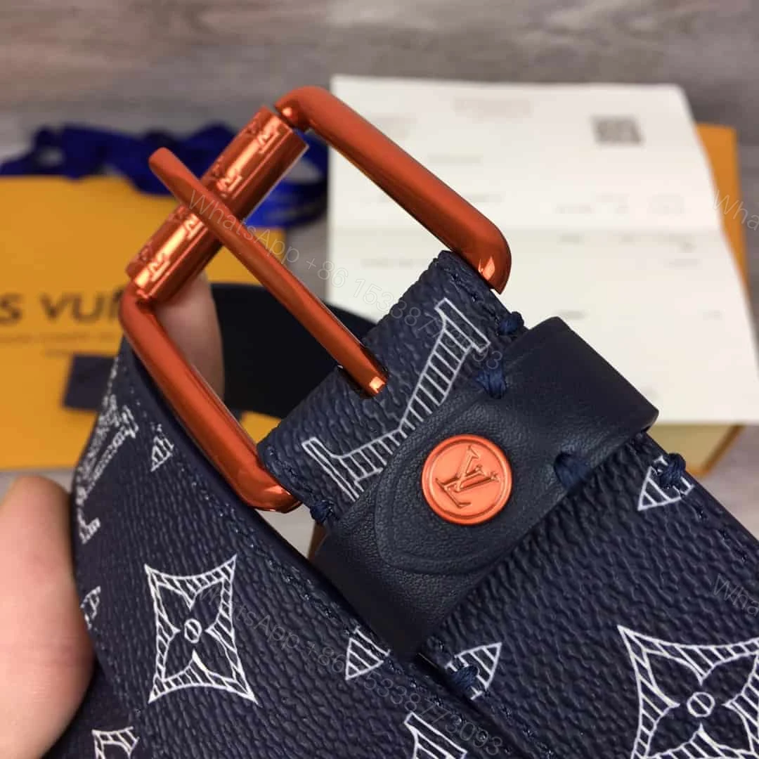 View 7 of LOUIS VUITTON BELT VOYA.GER MONOGRAM UPSIDE DOWN INK NA.VY – B99