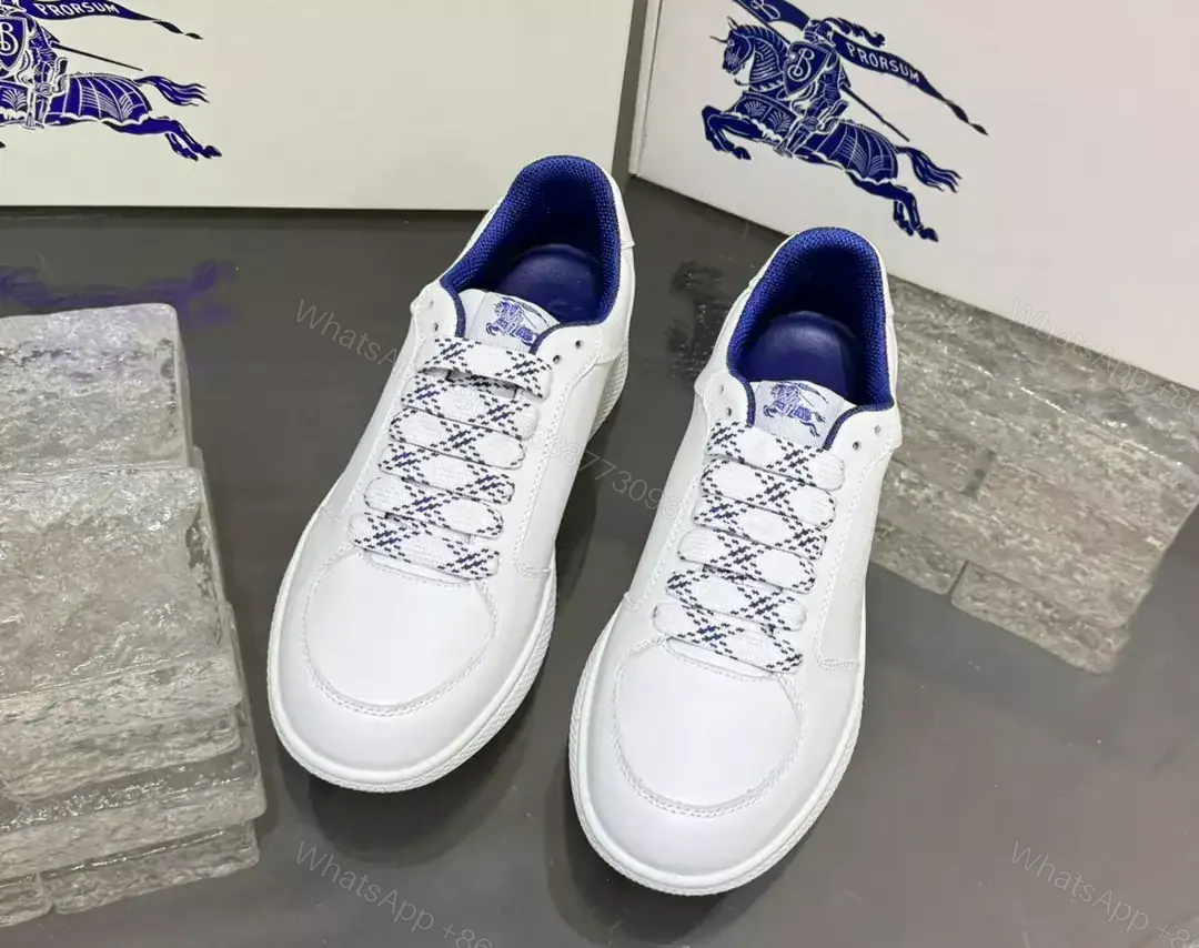 View 8 of BURBERRY LEATHER STOCK SNEAKERS IN WHITE – BBR091