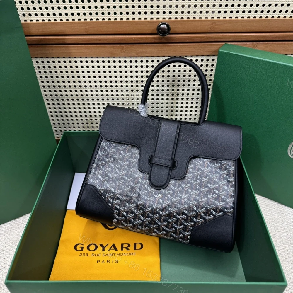 View 3 of 高仿Goyard*SAIGOC10手提托特包雙拼黑色大號免檢版