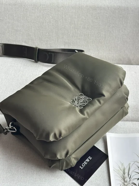 View 4 of Olive LOEWE Nylon Crossbody: Refined Everyday Luxury Bag