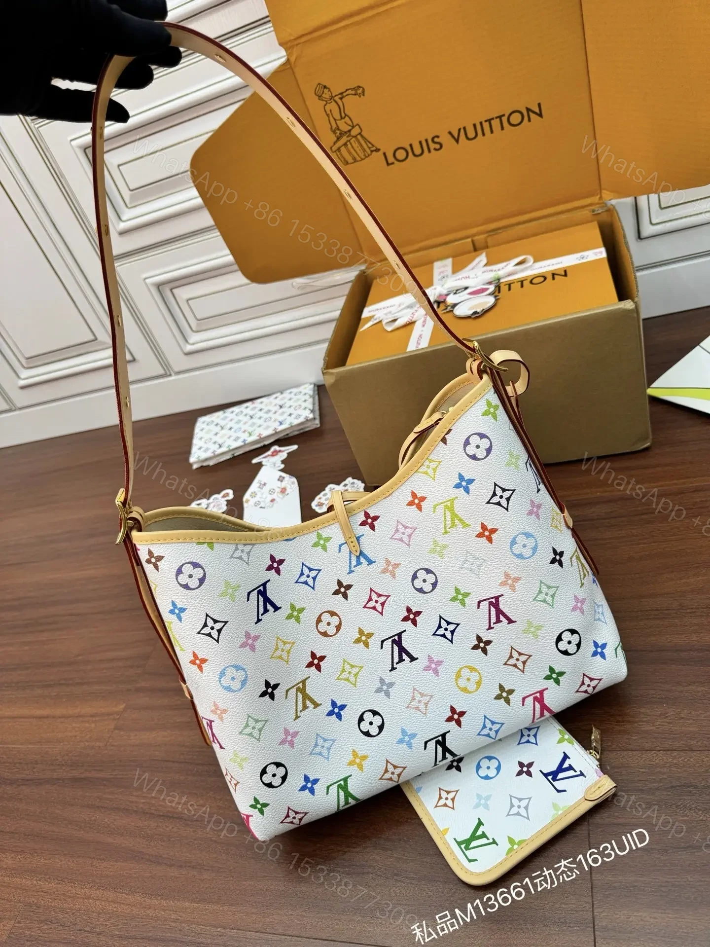 View 3 of Louis Vuitton x Takashi Murakami CarryAll PM bag