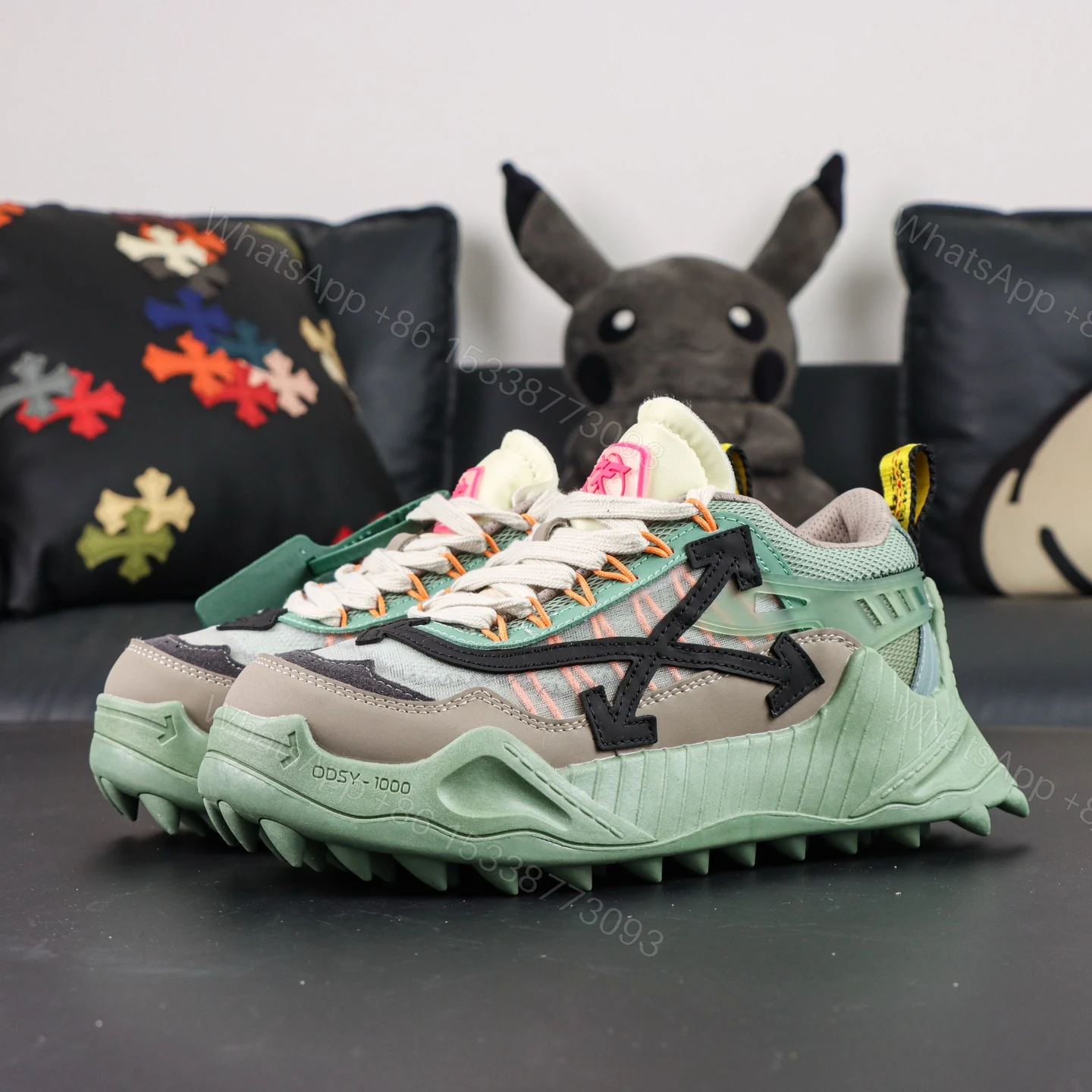 View 9 of Off White ODSY 1000 Black Green Reps