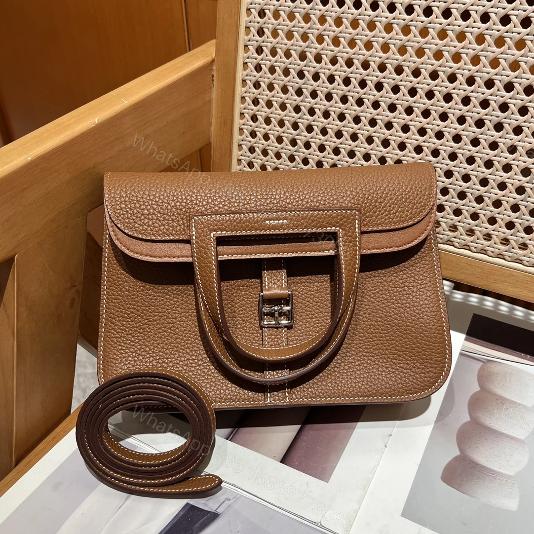 Hermes 高仿 女款 Halzan 手提斜背包 奶油色百搭款 — view 1