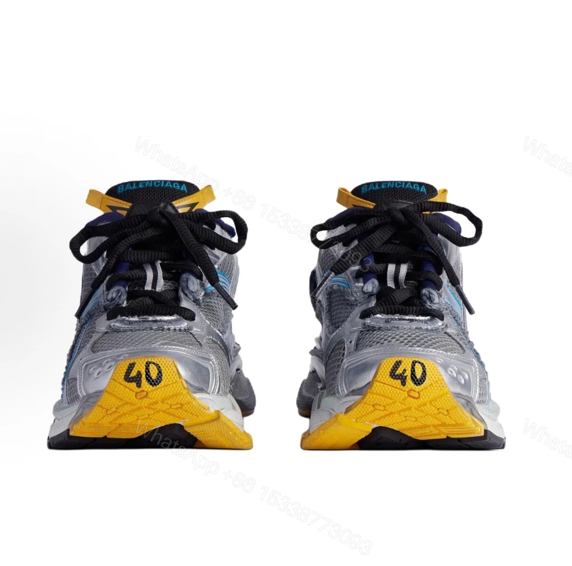 View 4 of Balenciaga Runner Grey Blue Orange Aqua 772774W3RMU1474