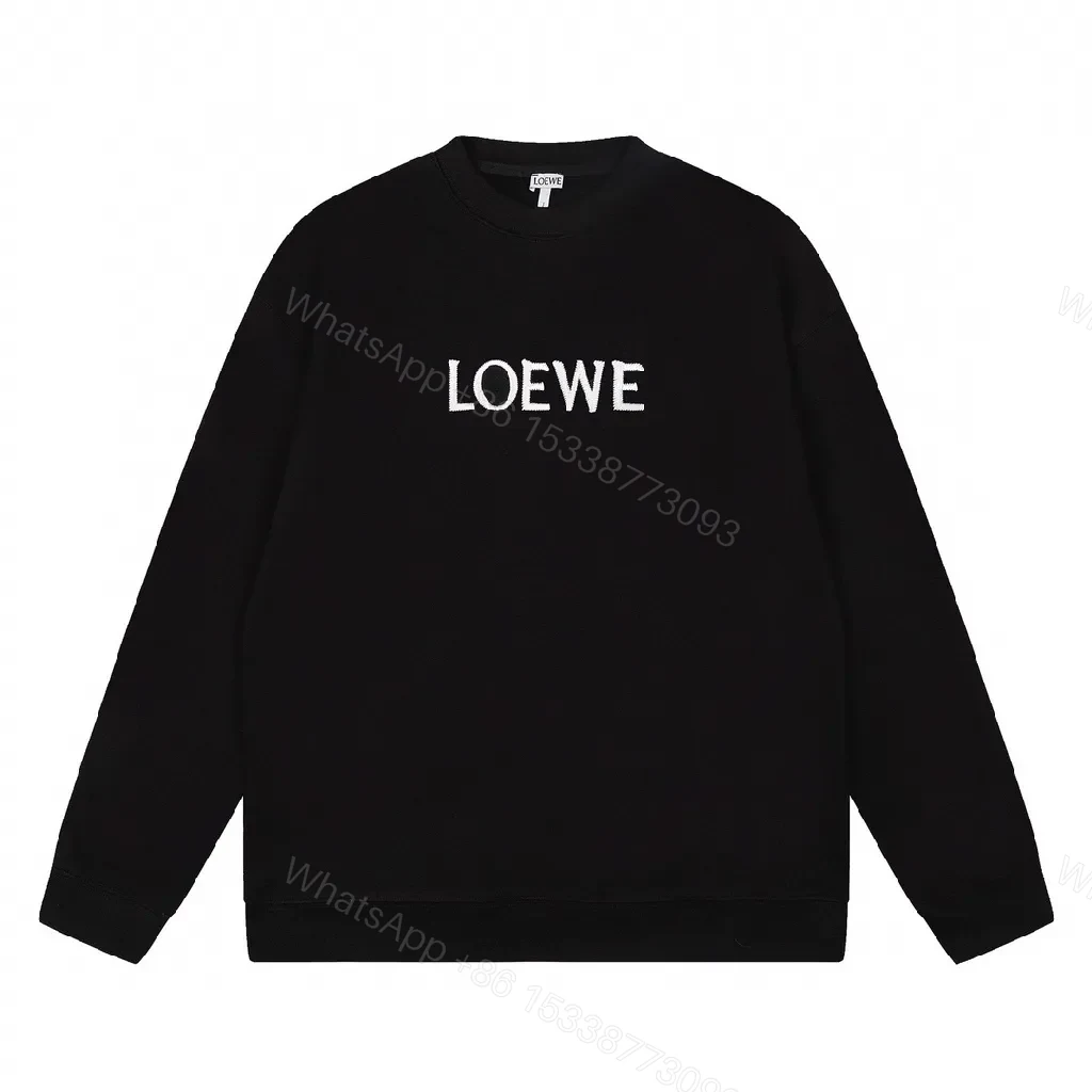 Black Cotton-Blend Minimalist Sweatshirt with Elevated Comfort — view 1