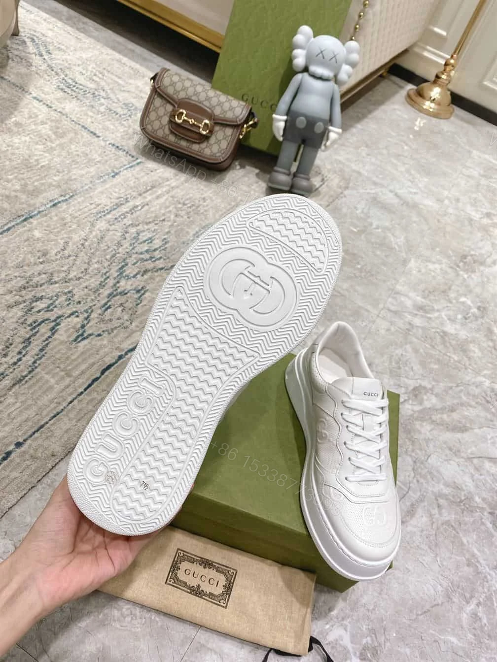 View 4 of Men’s GG embossed sneaker – GC083