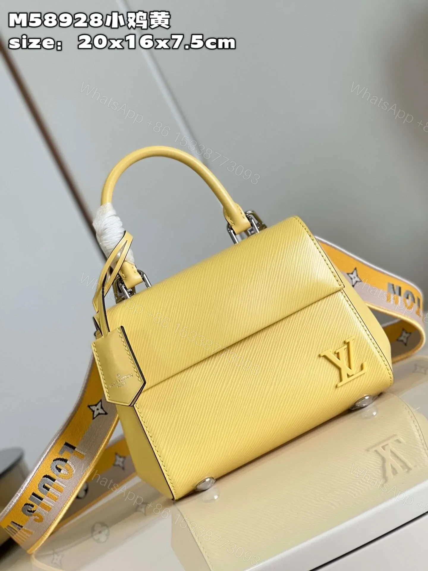 View 6 of Louis Vuitton Clunny Yellow Raised Pattern 20x16cm