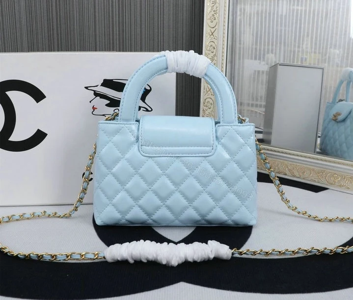 View 2 of Chanel Mini Kelly Shopping Tote Bag YB4ZN12 – Blue