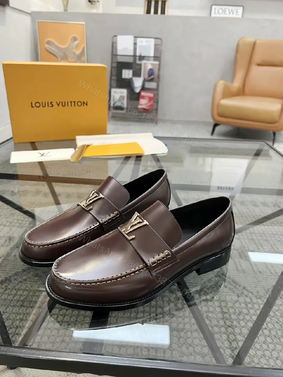 Rich Leather Loafers with Signature Hardware, All-Day Comfort — view 1