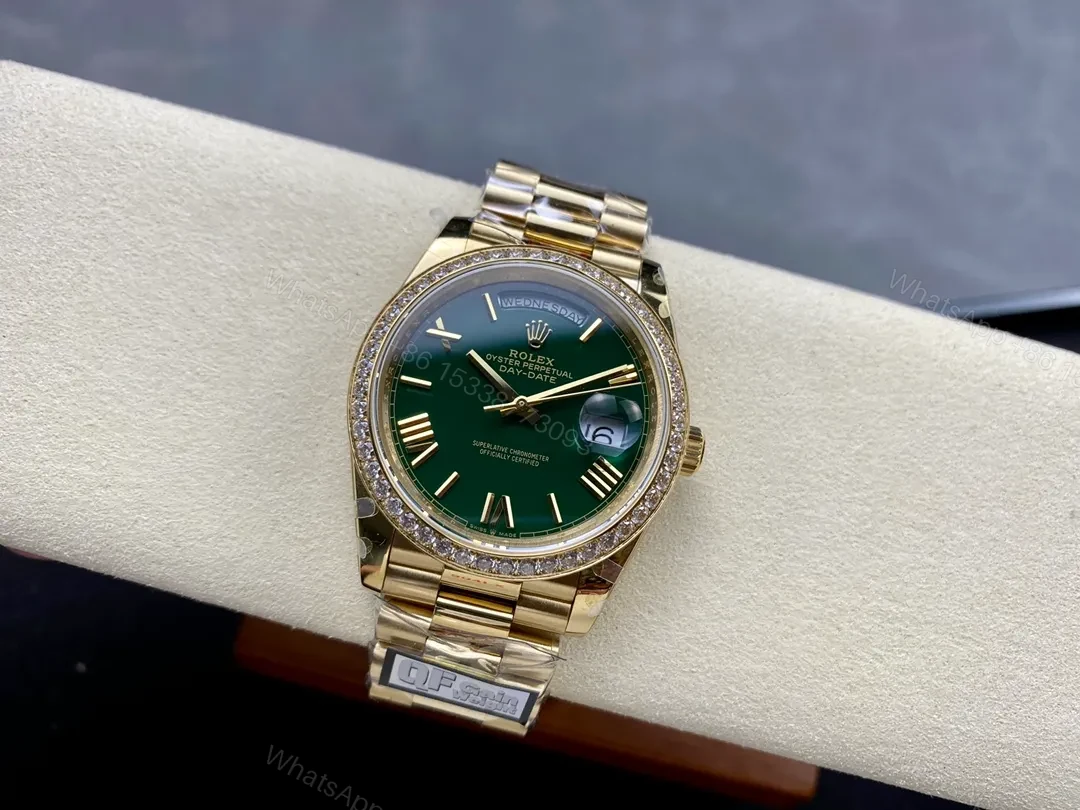View 2 of Superclone Rolex Day-Date Green Ombré Dial 128398tbr-0028 36 mm