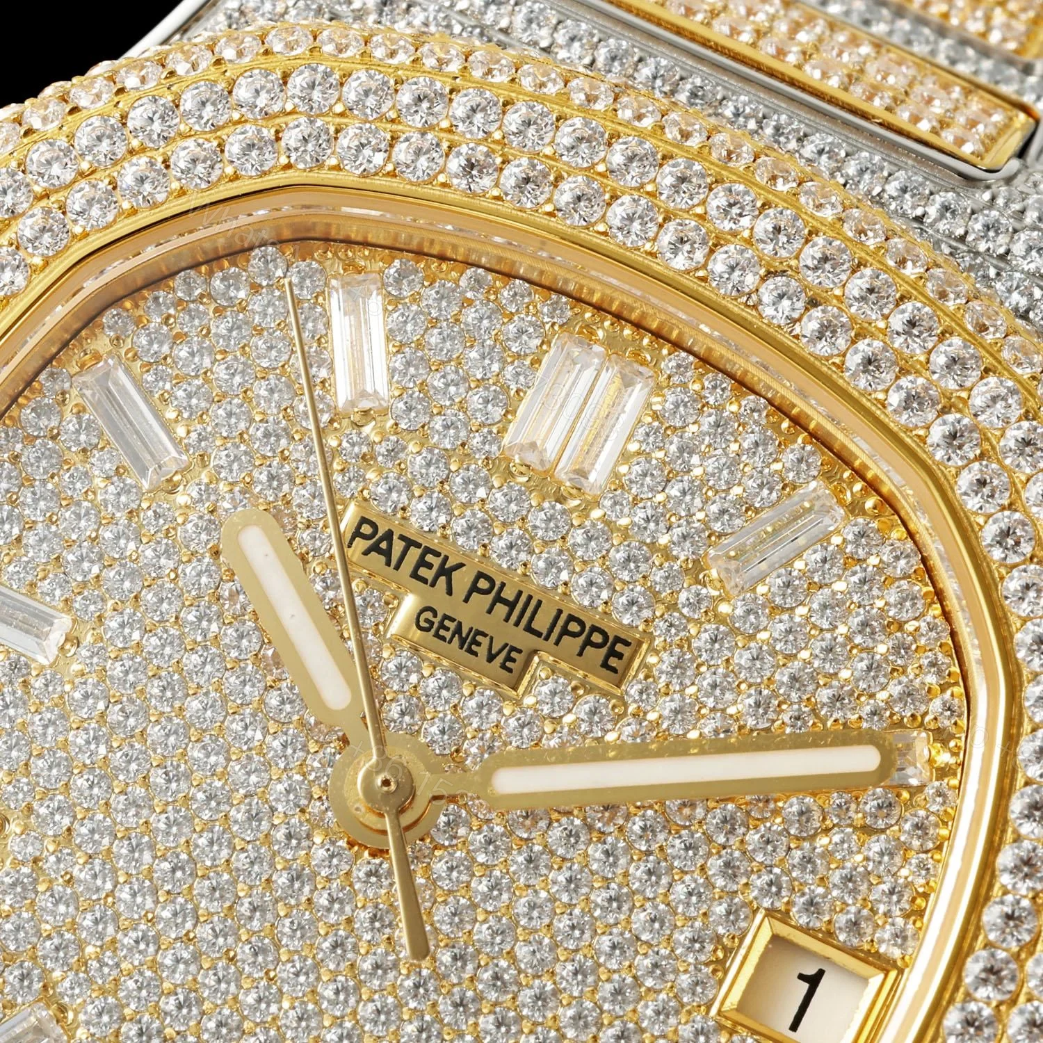 View 5 of Patek Philippe Nautilus 5711 BD1 Full Diamond Pavé Watch 40mm Luxury Edition AMG-PP-BD1-5711-2600-FULL-DIAMOND