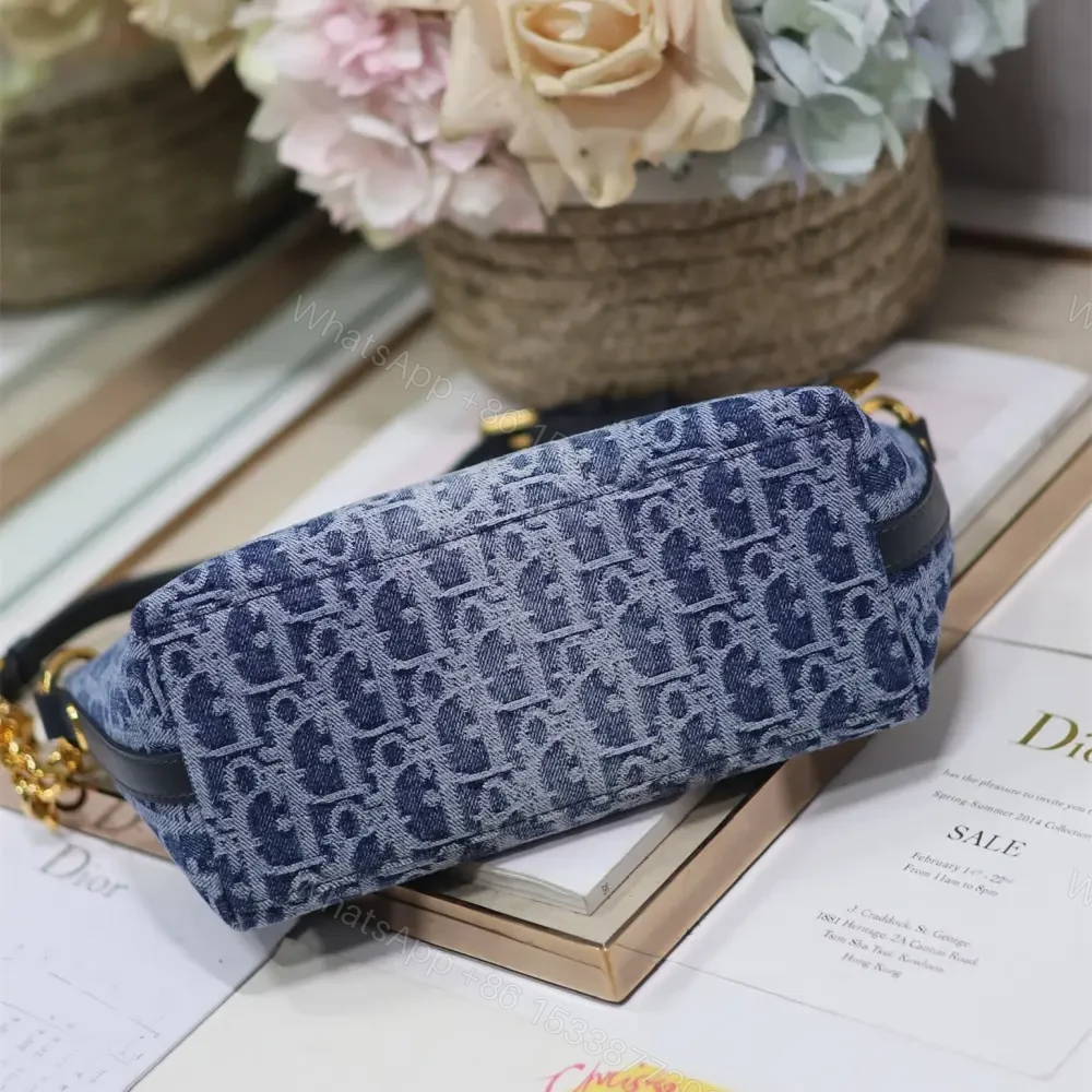 View 5 of 高仿Dior*StarHobo系列S320M49E鏈條手袋藍色免檢版
