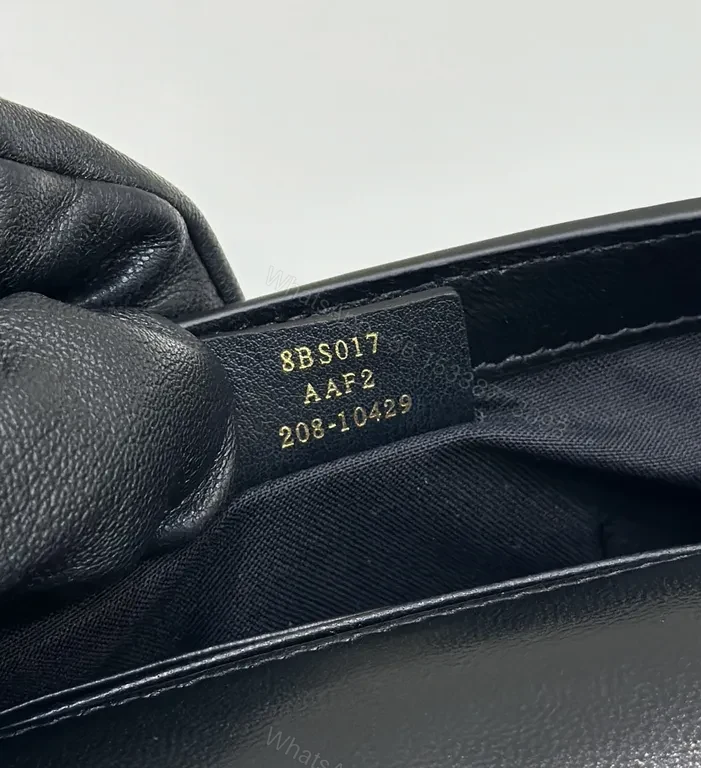 View 4 of Chic Textured Monogram Bag with Gold Hardware - Compact Luxury Bag