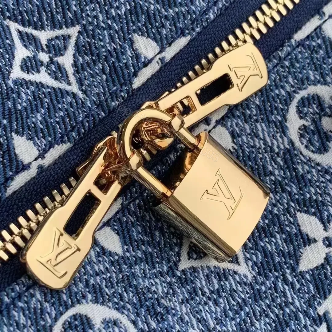 View 4 of Louis Vuitton Blue Monogram Denim Jacquard Speedy 25