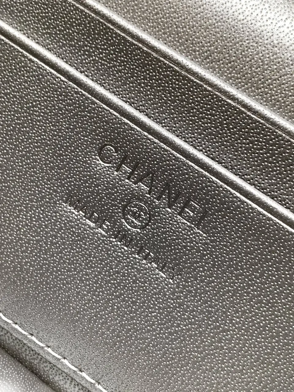 View 9 of Metallic Quilted Satchel: Compact Luxury, Double-C Hardware