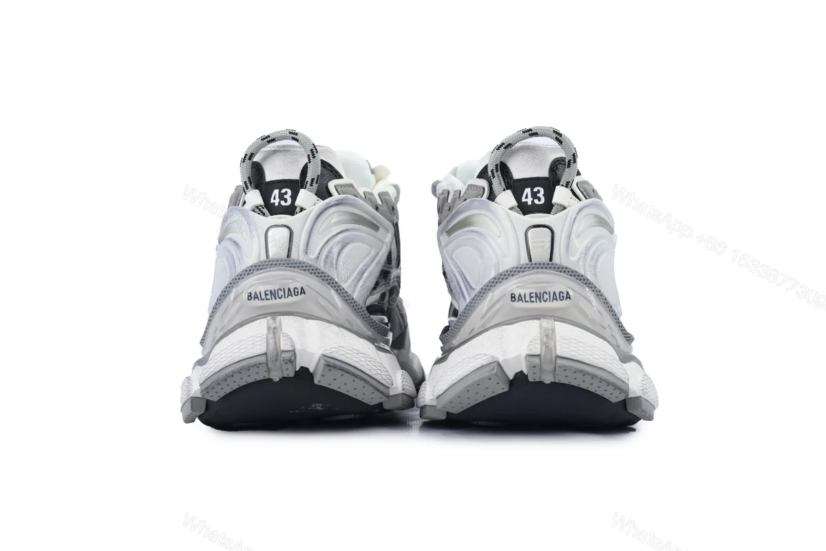 View 2 of Balenciaga Runner Sneaker 'Grey White Black' 772774 W3RNY 9012