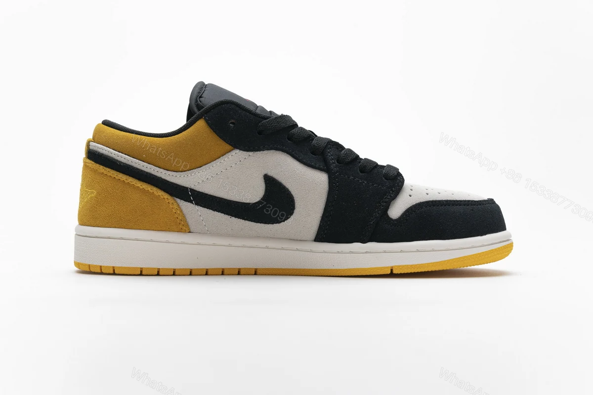 View 2 of Air Jordan 1 Low Sail University Gold Black 553558-127