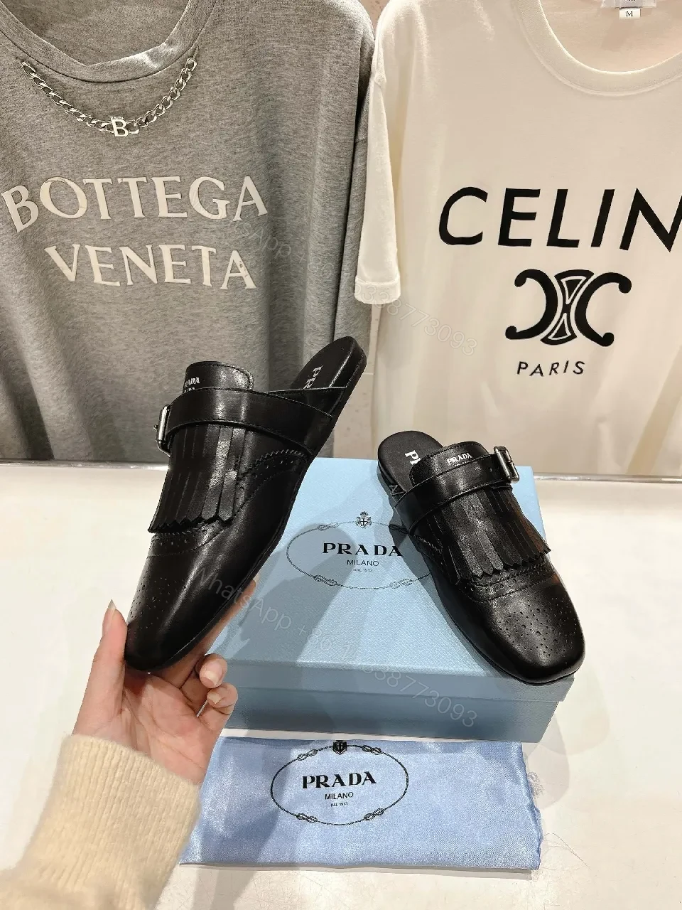 View 7 of Chic Black Leather Fringe Loafers — All-Day Comfort Advantage