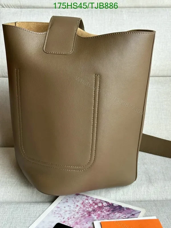 View 5 of Loewe Red Pebble Bucket Bag with Calfskin RA288