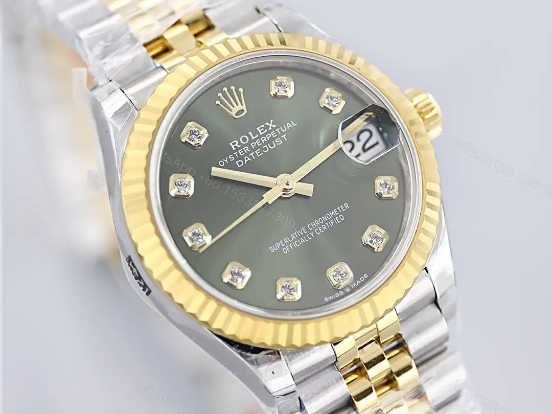 View 4 of Rolex Datejust 31 Stainless Steel Yellow Gold Fluted Olive – Diamond Jubilee 278273-0030