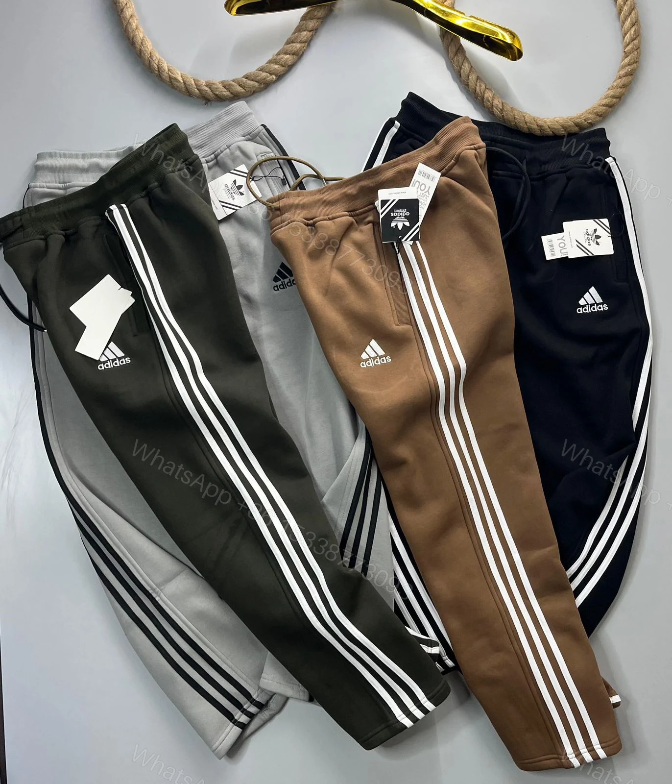 View 4 of FIRST COPY ADIDAS 3-THREAD COTTON FLEECE LOWER
