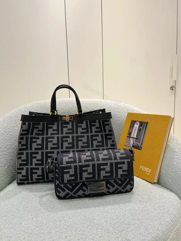 View 4 of Bold Fendi Monogram Structured Handbag: Versatile Luxury