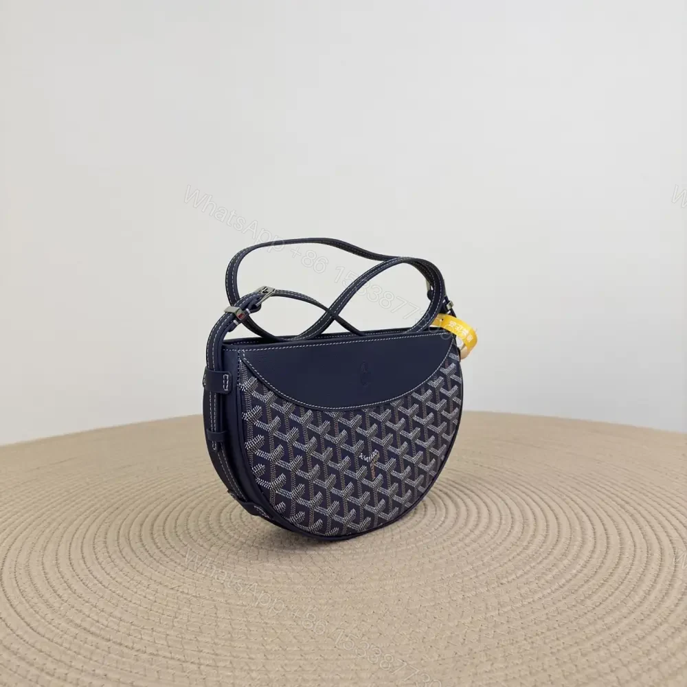 View 3 of 高仿Goyard*12CL12P單肩半月包深藍免檢版