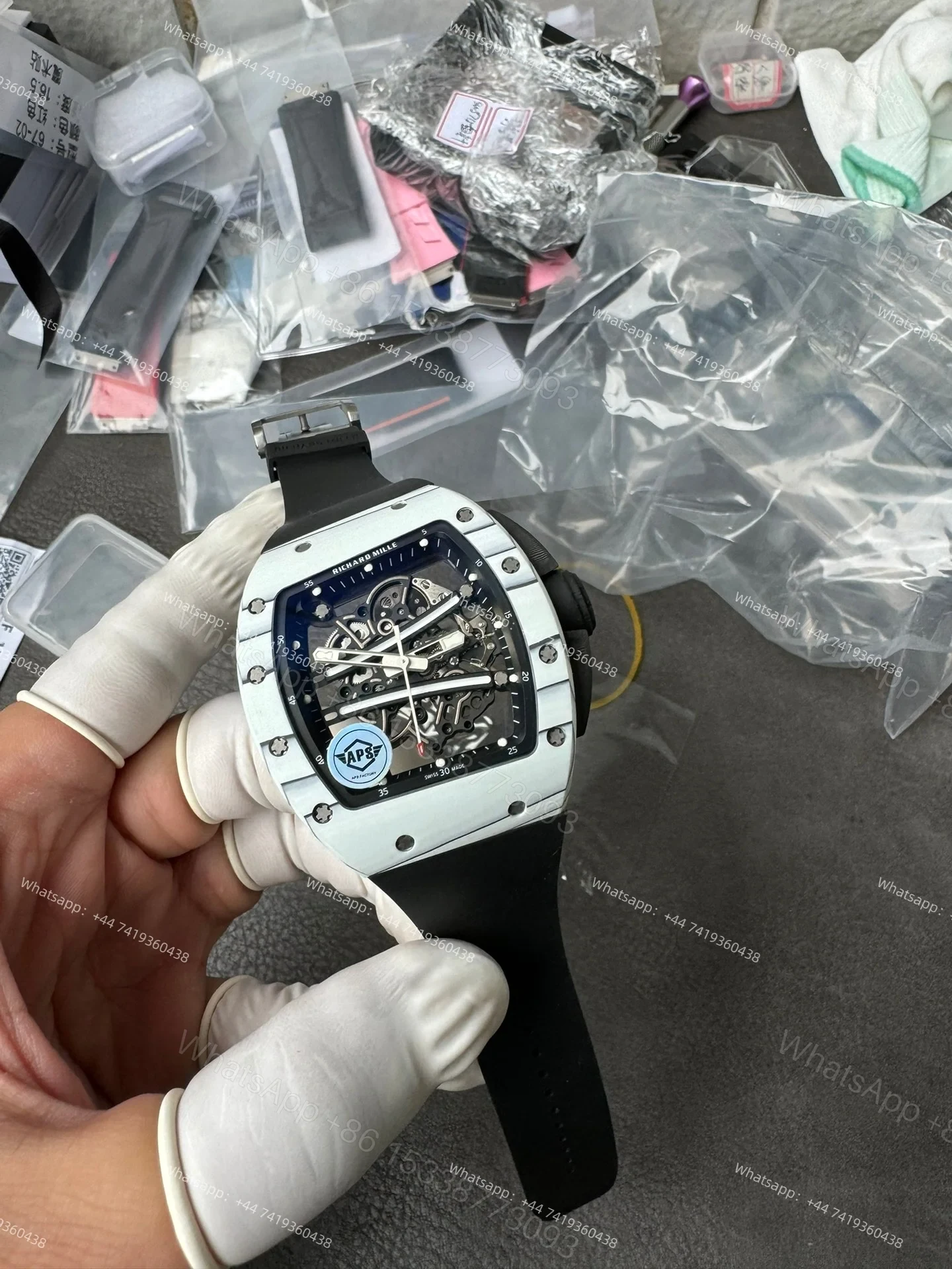 View 3 of Super Clone Richard Mille RM 67-02 Carbon TPT Skeleton Tourbillon 1:1 Replica Watch