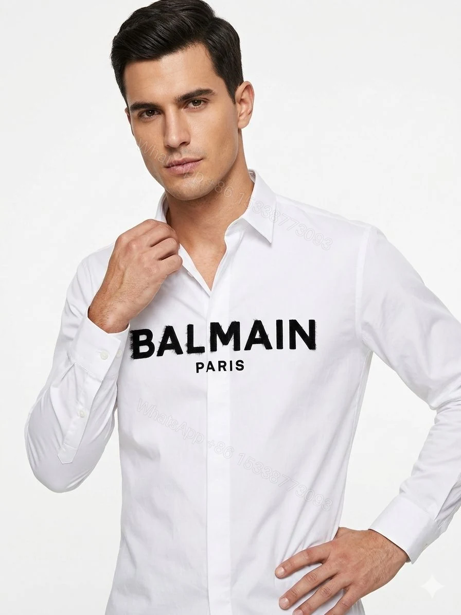 View 10 of Balmain Paris Cotton Lycra Premium Shirts First Copy | AAA+ Imported Replica