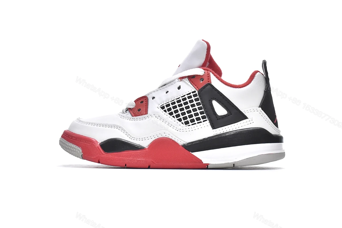 View 9 of Jordan 4 Kids Shoes Retro Fire Red (2020) BQ7669-160