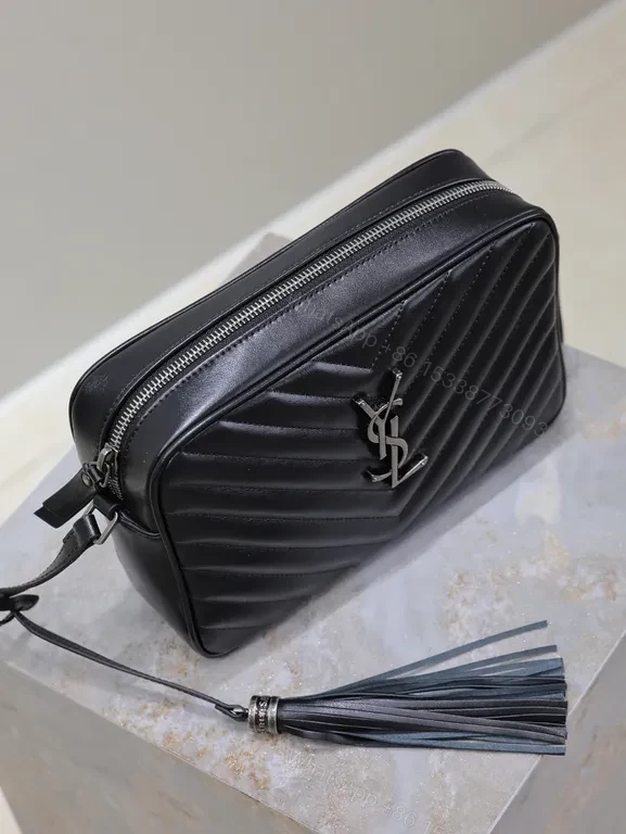 View 2 of Chic Black Quilted Crossbody Bag â€“ Vegan Leather, YSL-Inspired, Compact Luxe