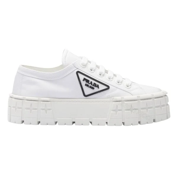 PRADA DOUBLE WHEEL RE-NYLON GABARDINE SNEAKERS WHITE – PRD083 — view 1