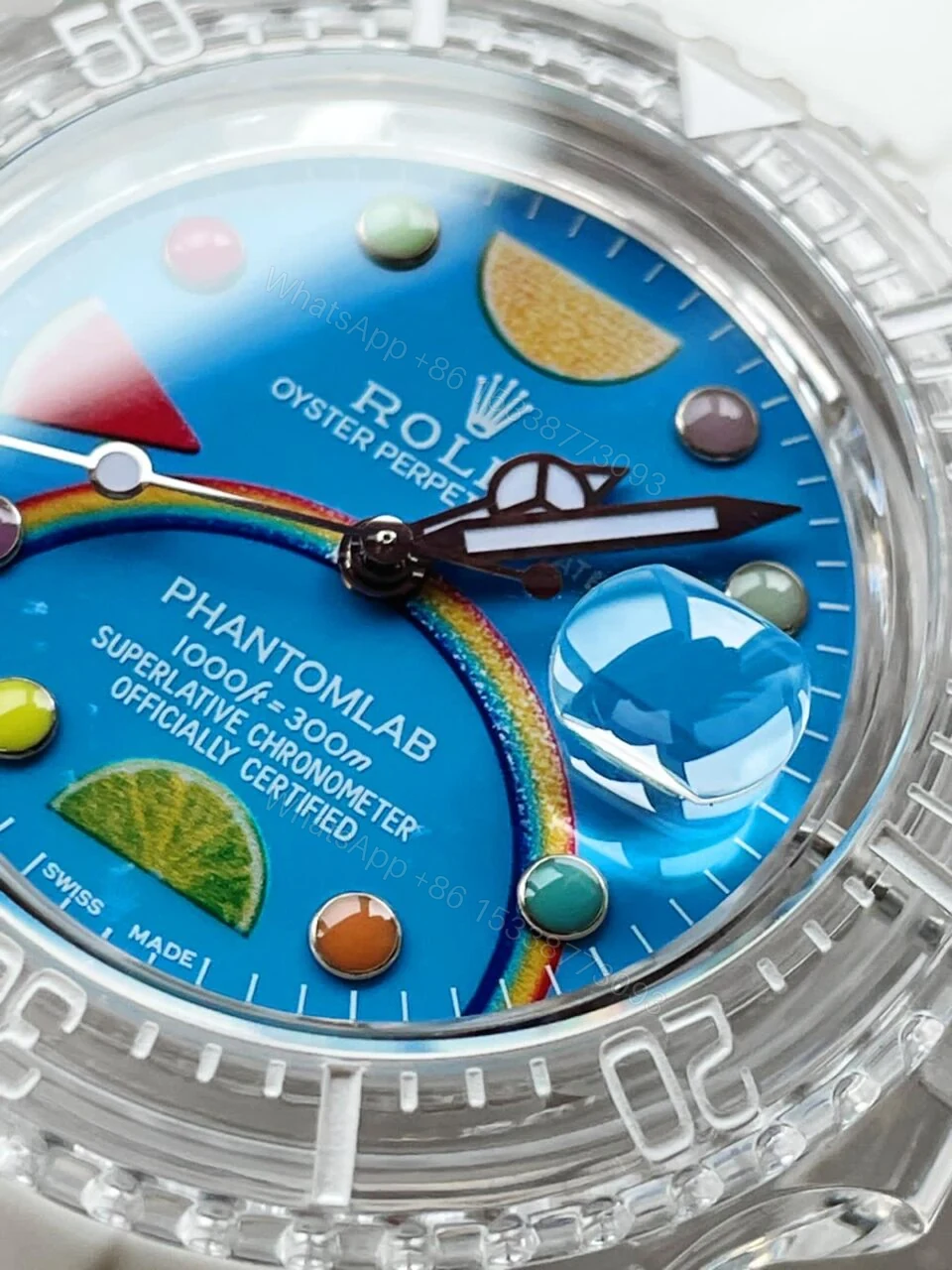 View 4 of GF FACTORY 1:1 Rolex Submariner Phantomlab Transparent Best Edition Blue Fruit Dial VR3135