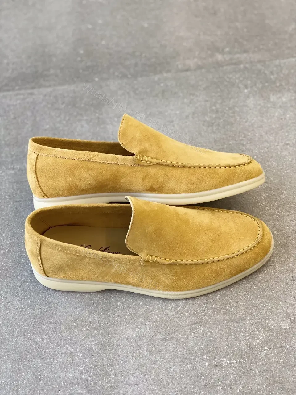 View 5 of Warm Suede Slip-Ons with Visible Craft for Everyday Luxury