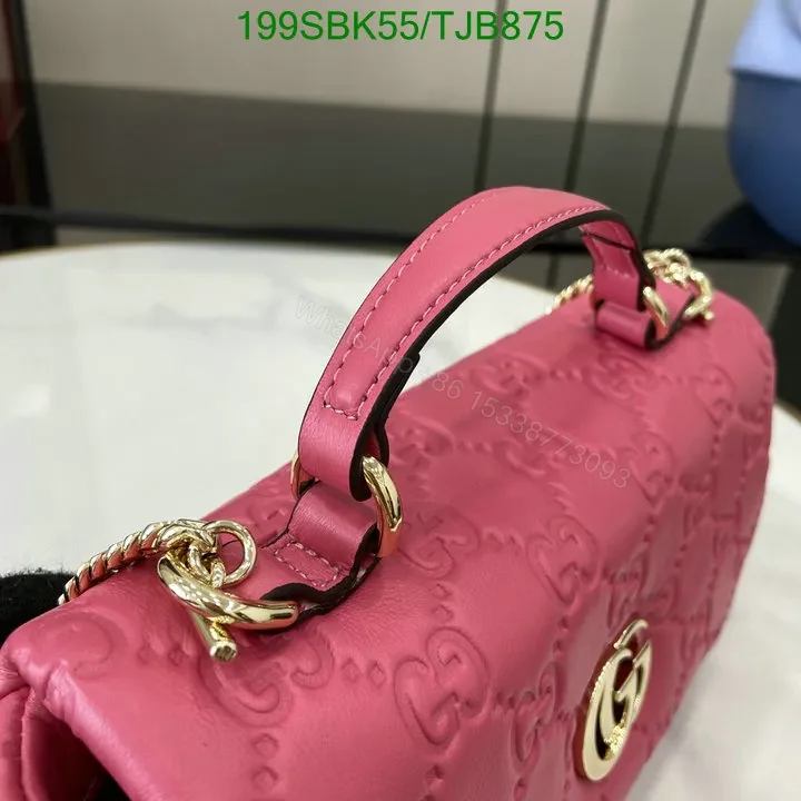 View 102 of Gucci Rosso Ancora Red Leather Mini Top Handle Bag HG258