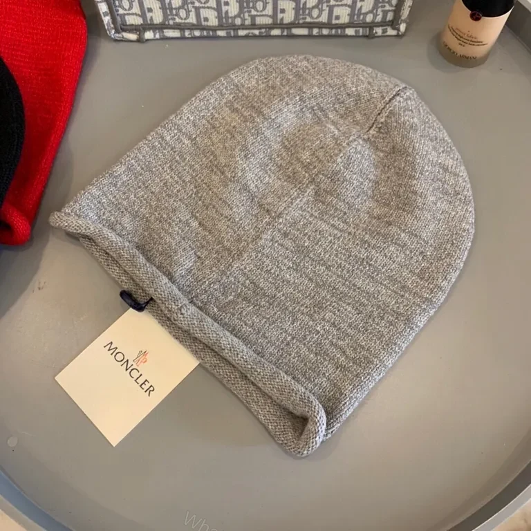 View 8 of Cozy Moncler Knit Beanie - Merino-Wool, Subtle Prestige