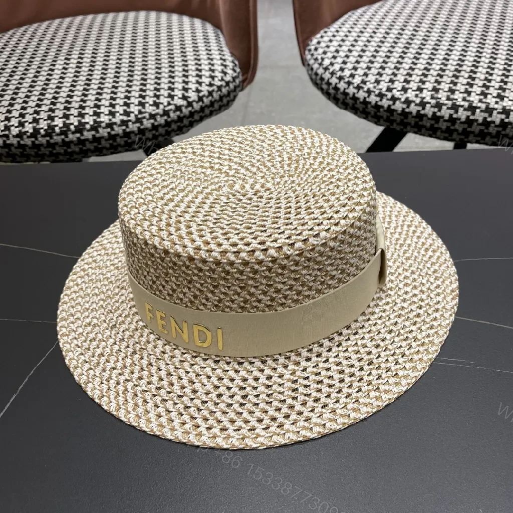 View 8 of Sun-Kissed Straw Boater with Luxe Logo Band