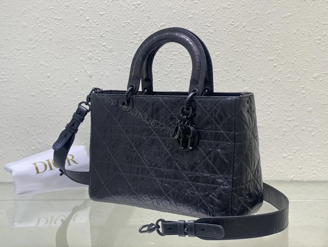 View 7 of Quilted Patent Handbag: Black, Top Handle, Crossbody, Luxe