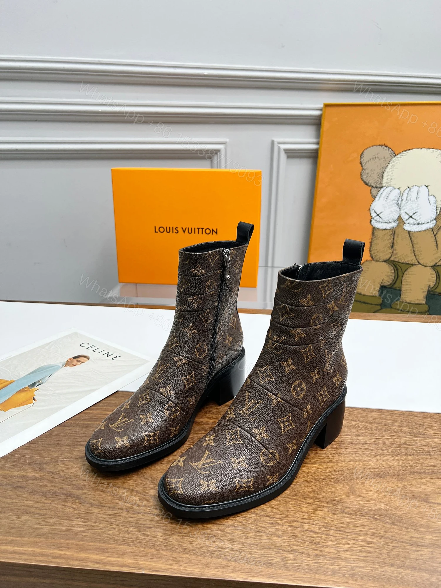 View 7 of LOUIS VUITTON JAZZ BOOTS MONOGRAM EBENE BROWN 1ADBKP