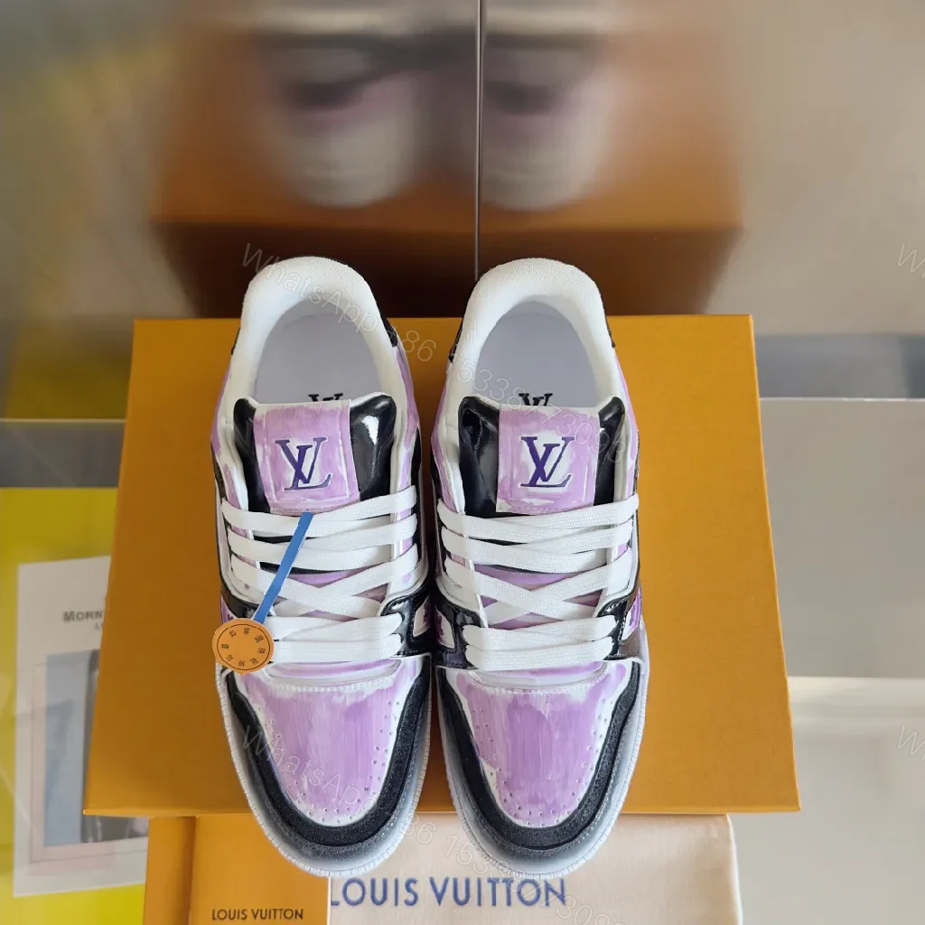 View 6 of Lilac Leather Luxe Sneaker: Playful City-Ready Comfort