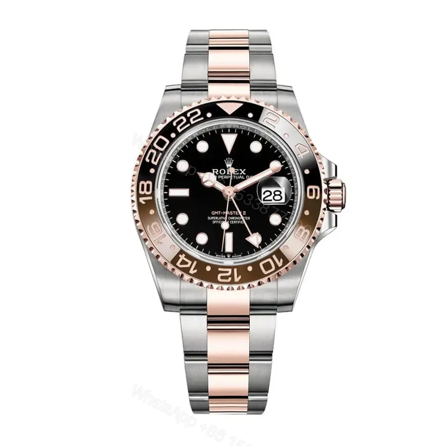 Rolex GMT Master II Root Beer Rose Gold Watches | Master Copy Watches — view 1