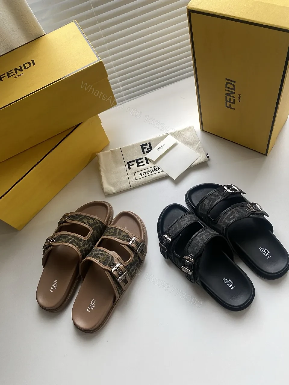 View 9 of Brown Leather Monogram Sandals - Luxe Street-Ready Comfort