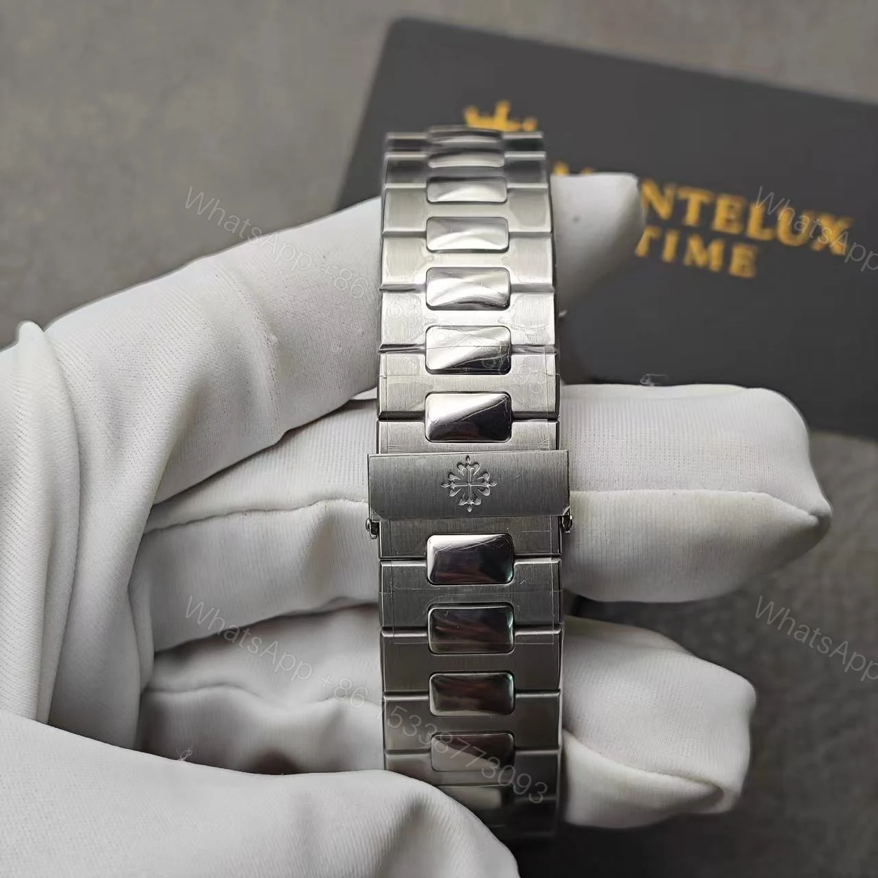 View 6 of Replica Patek Philippe Nautilus Black Strap Stainless Steel Watch 5726A-001