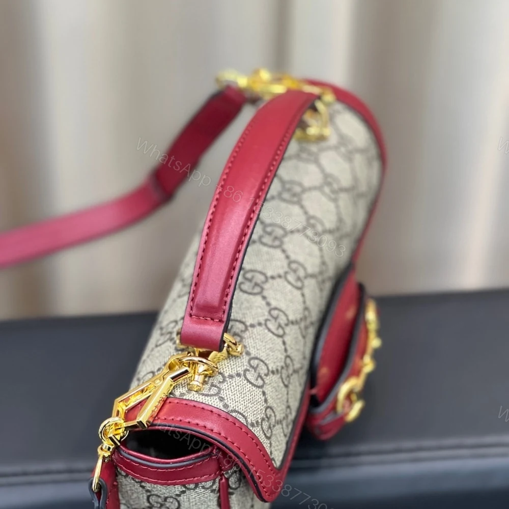 View 5 of Gucci Horsebit 1955 Small Top Handle Bag Rosso Ancora Red ‎22Cm 815206 AAEC2 6207